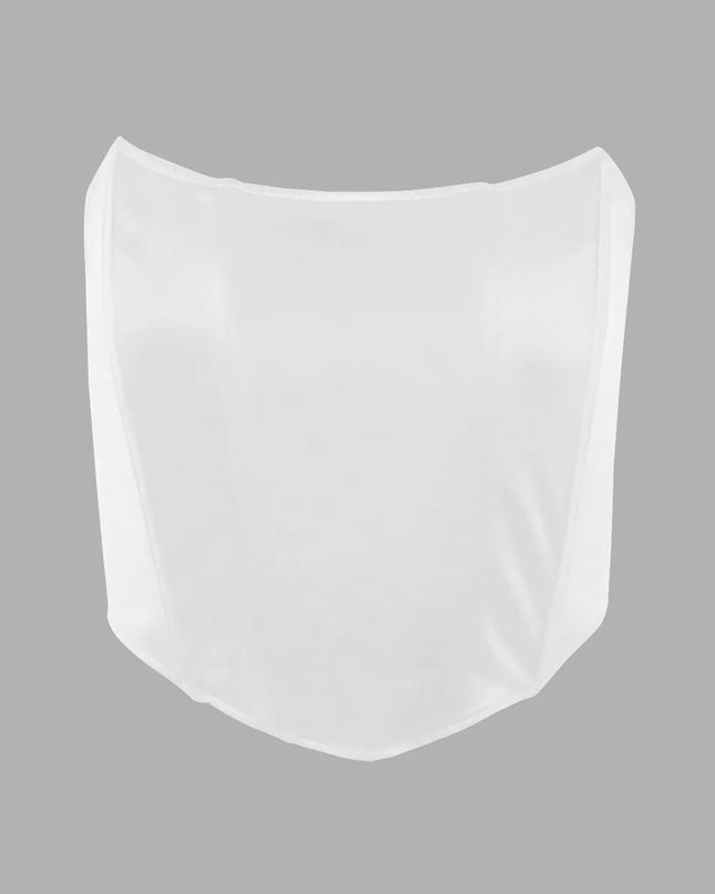 Tube Cropped Top White