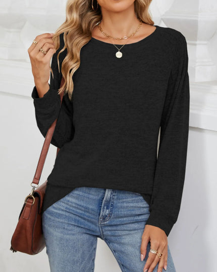 Round Neck Long Sleeve T-Shirt