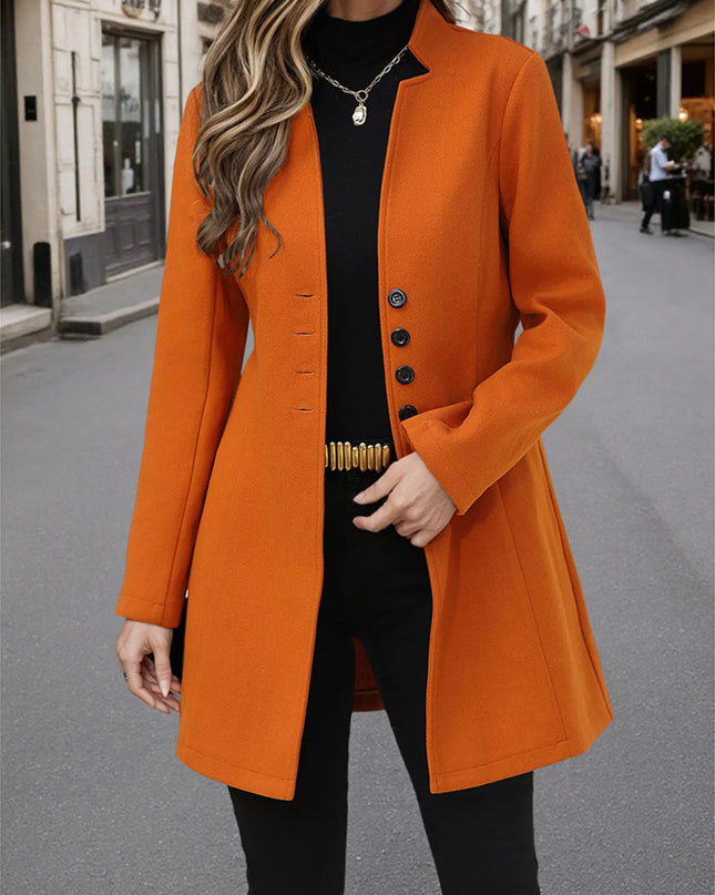 Button Up Long Sleeve Coat