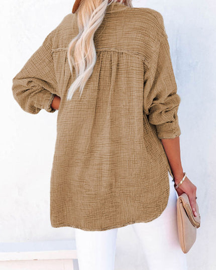 Buttoned Long Sleeve Blouse 