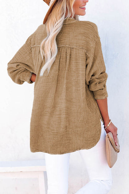 Buttoned Long Sleeve Blouse 