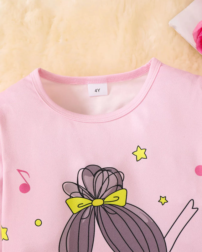 Children's Graphic Long Sleeve Top and Pants Set