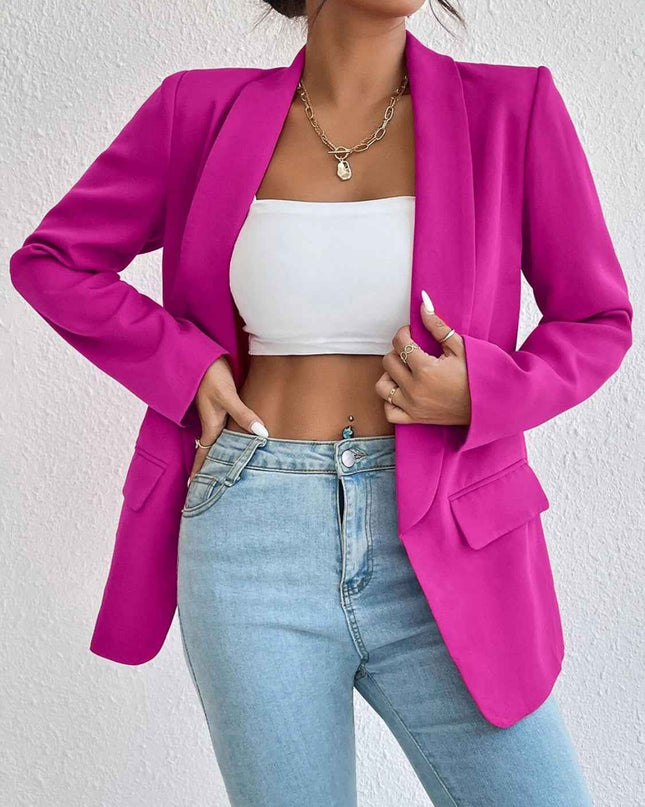 Shawl Collar Long Sleeve Blazer