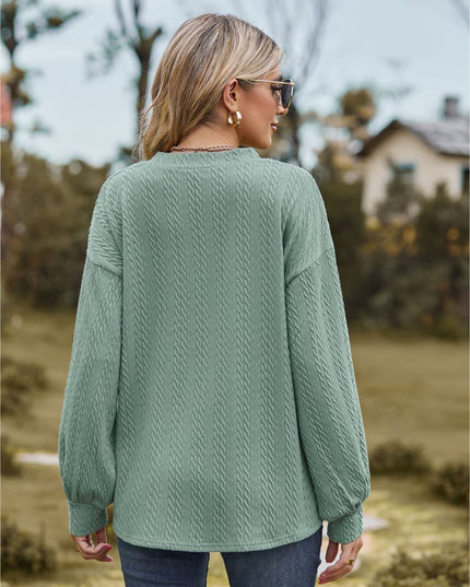 V-Neck Dropped Shoulder Blouse