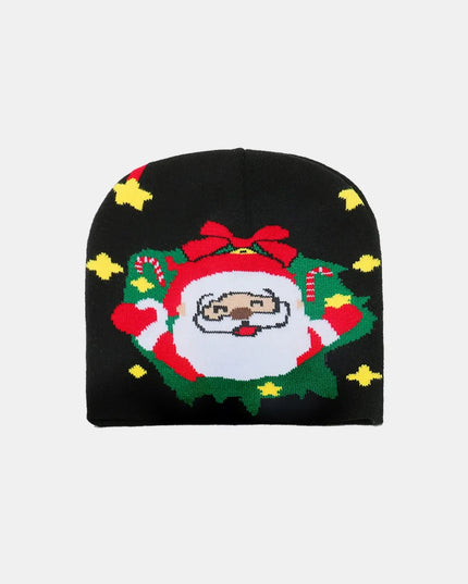 Christmas Pattern Knit Hat Style C One Size