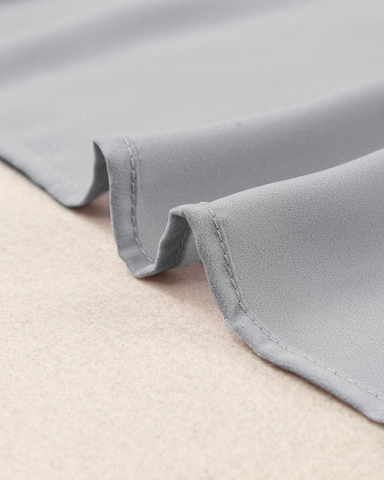 Gathered Detail Notched Neck Flutter Sleeve Top 