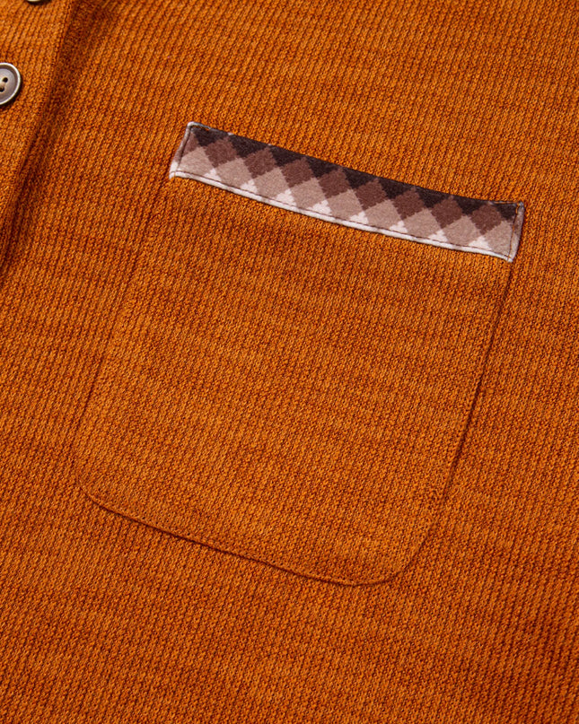 Contrast Plaid Hood Patchwork Chest Pocket Henley Top