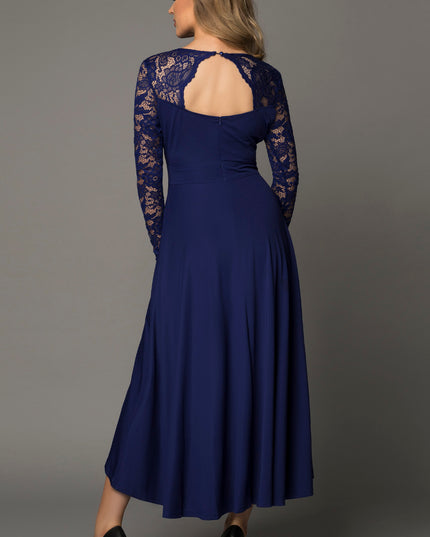 Lace High-Low V-Neck Dress 