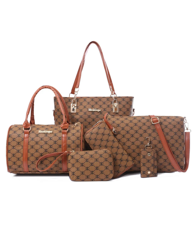 Diamond Pattern 6-Piece Bag Set 
