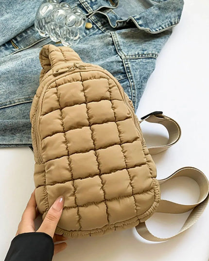 Quilted Nylon Crossbody Bag