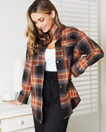 Mandy Plaid Dropped Shoulder Shirt