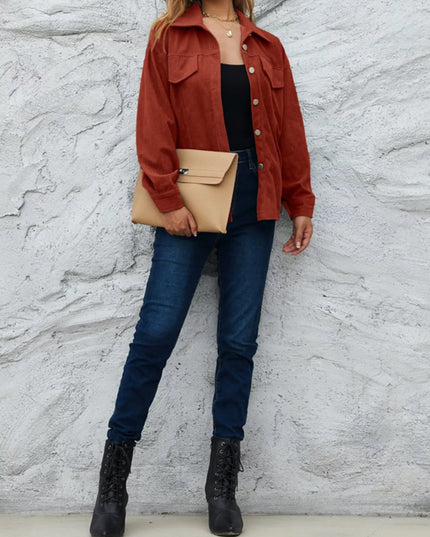 Corduroy Button-Down Shacket