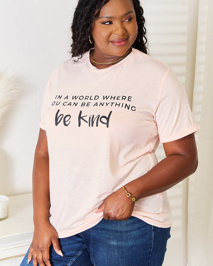 Simply Love Slogan Graphic Cuffed T-Shirt