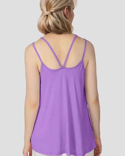 Basic Bae Bamboo Scoop Neck Double Spaghetti Straps Cami