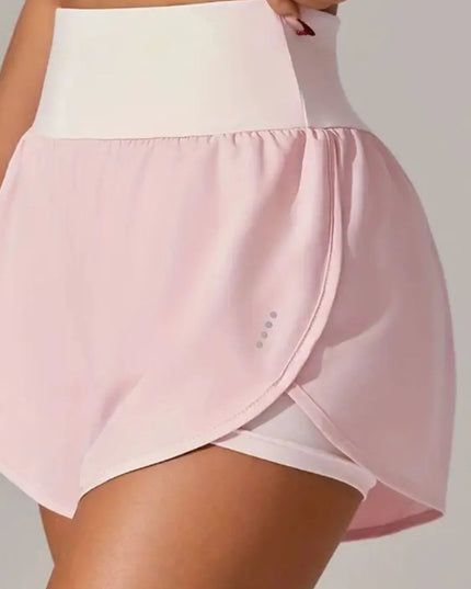 Pocketed High Waist Active Shorts 