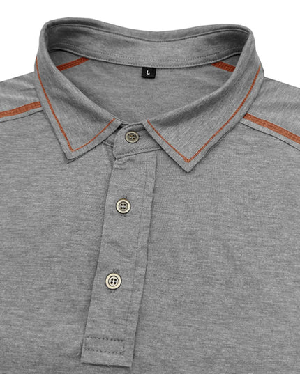 Men's Collared Neck Polo Shirt with Contrast Piping
