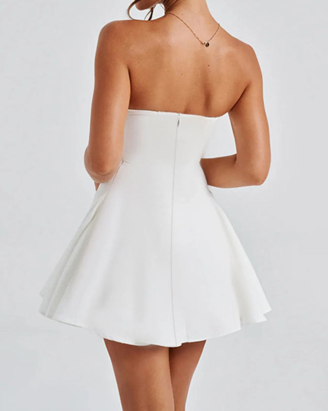 Bow Tube A-Line Mini Dress