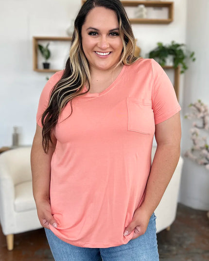 Basic Bae Bamboo Full Size V-Neck Short Sleeve T-Shirt