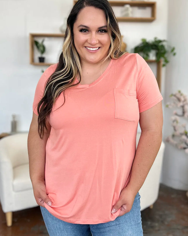 Basic Bae Bamboo Full Size V-Neck Short Sleeve T-Shirt