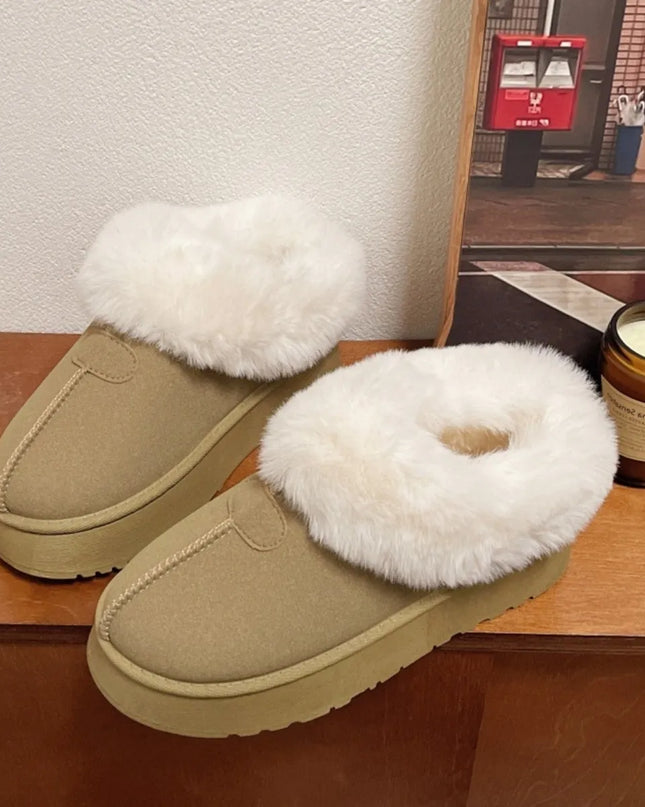 Cozy Furry Platform Boots