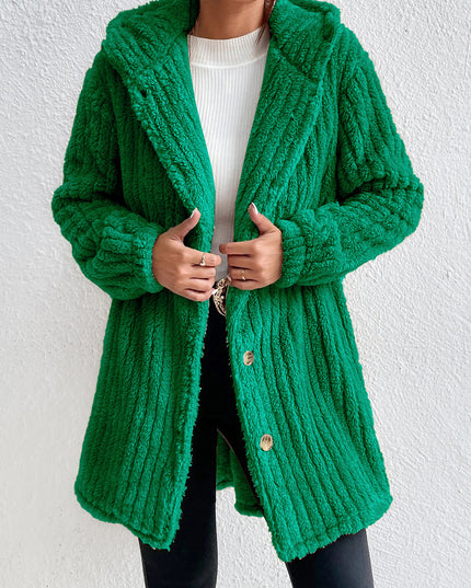 Button Down Hooded Coat