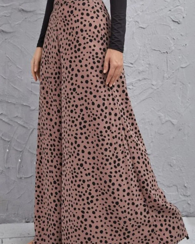 Animal Print High-Rise Culottes