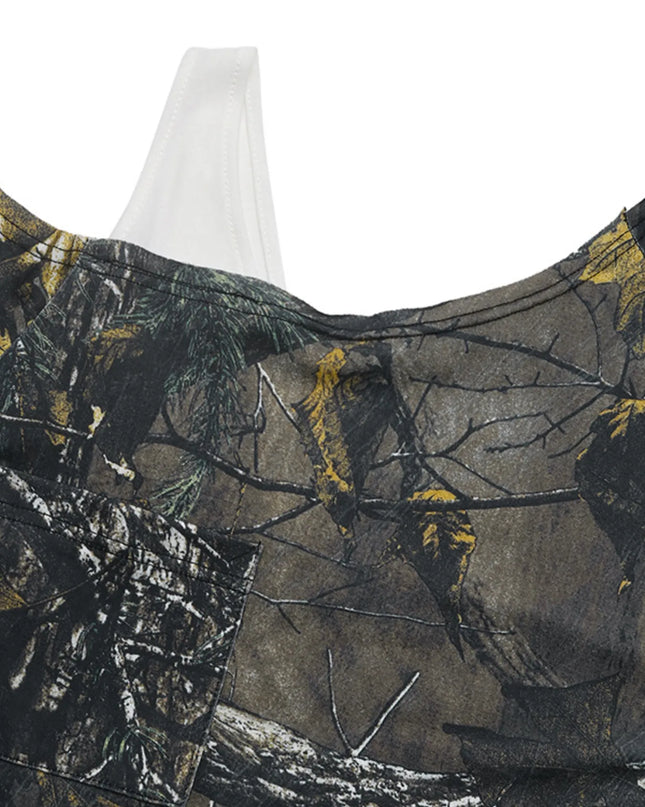 Asymmetrical Neck Printed Long Sleeve Top