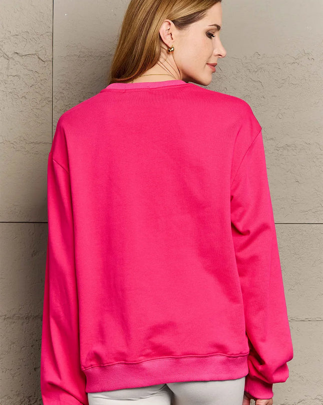 Simply Love Full Size WISHING FOR A SNOW DAY Round Neck Sweatshirt