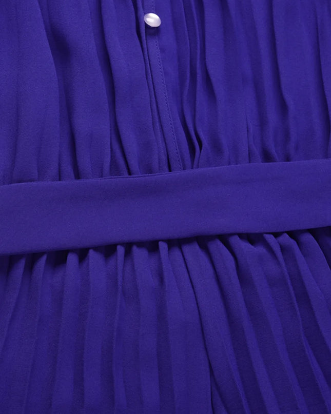 Cutout Tied Pleated Sleeveless Jumpsuit