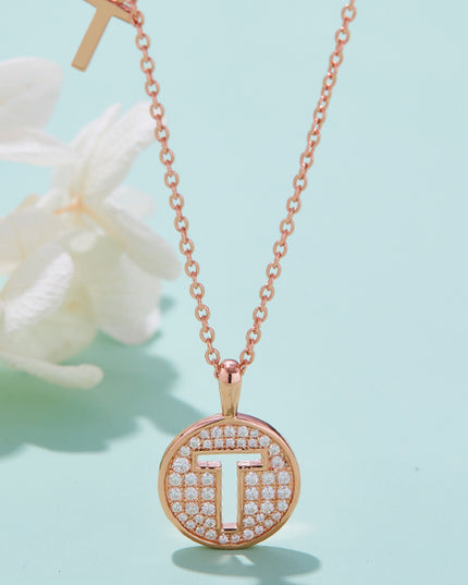 Adored Moissanite K to T Pendant Necklace T One Size