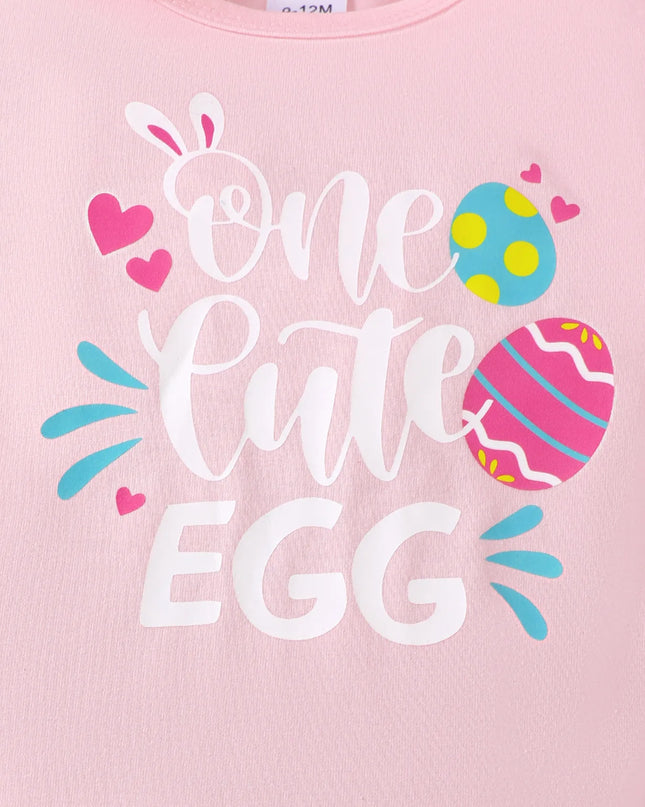 Children's Ruffled Graphic Bodysuit and Skirt Set