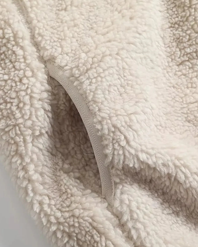 Zip Up Long Sleeve Plush Jacket