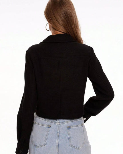 Snap Down Long Sleeve Jacket