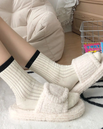 Cozy Fuzzy Open Toe Slippers