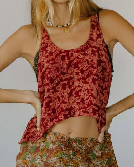 Printed Scoop Neck Tank 