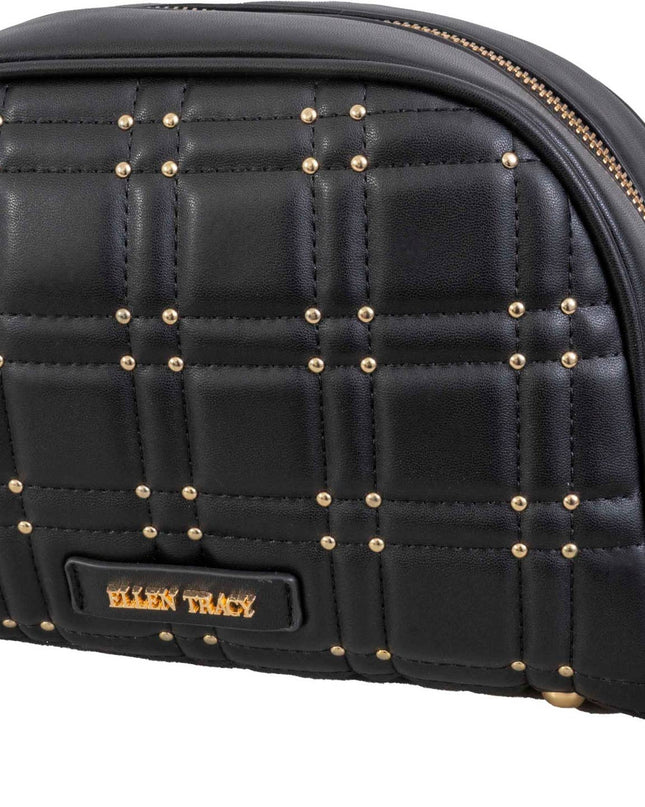 Ellen Tracy Studded Smooth Dome Quilted Crossbody