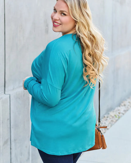 Basic Bae Full Size Round Neck Dropped Shoulder T-Shirt