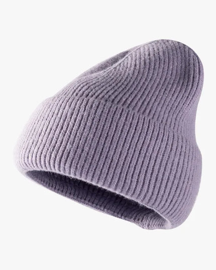 Thermal Solid Knit Hat Lavender One Size