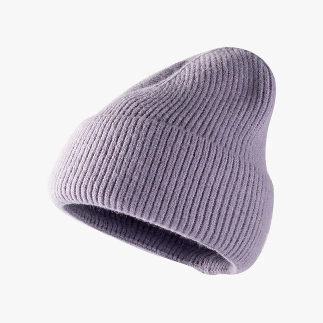 Thermal Solid Knit Hat Lavender One Size