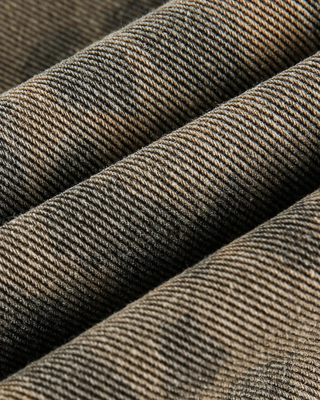 Men's Leopard Button Up Long Sleeve Jacket