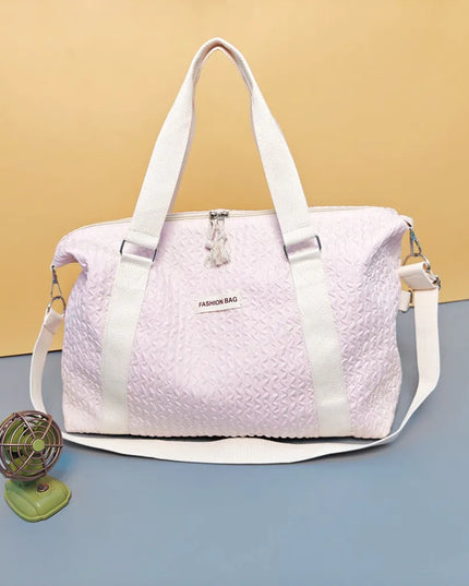 Textured Nylon Travel Bag