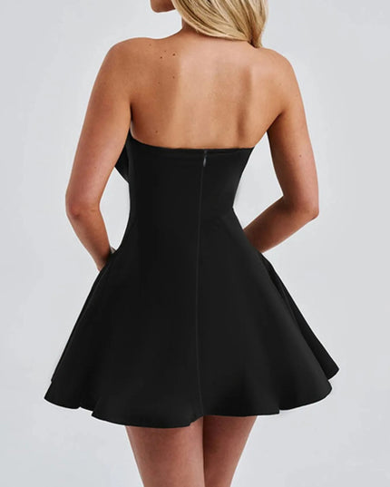 Bow Tube A-Line Mini Dress