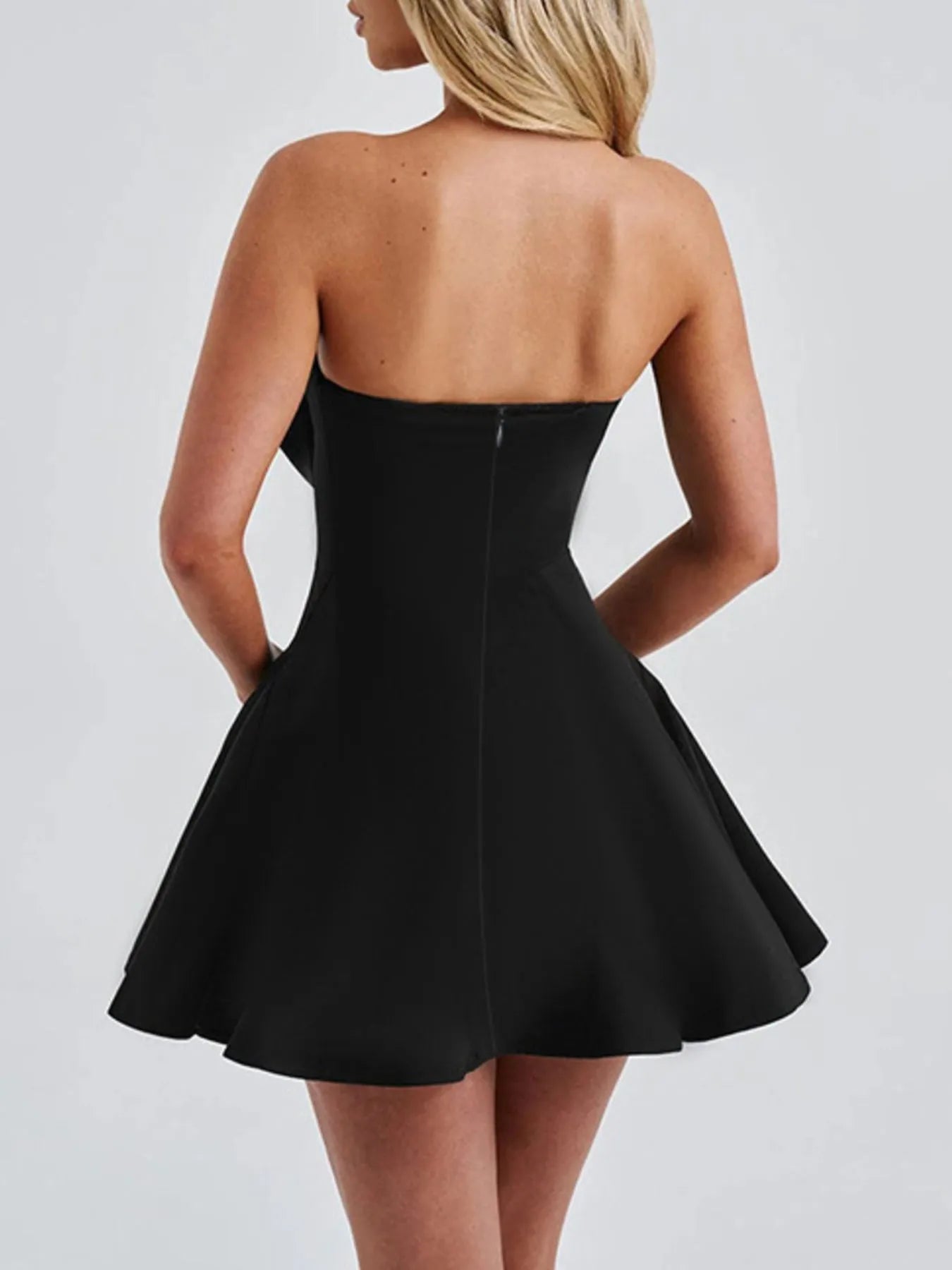 Bow Tube A-Line Mini Dress