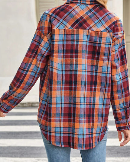 Plaid Button Up Long Sleeve Shirt