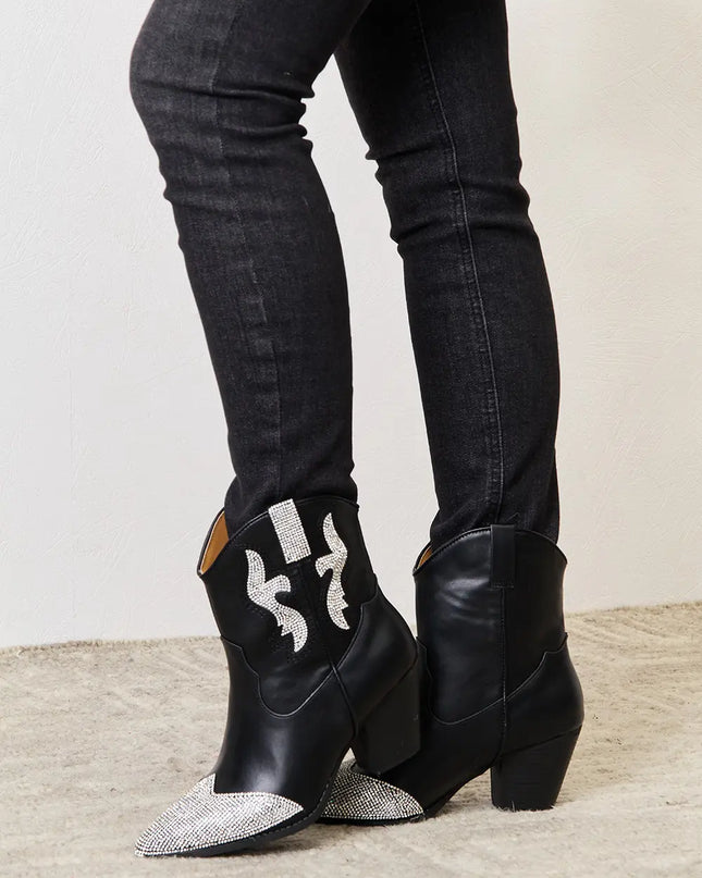 East Lion Corp Rhinestone Pointed Boots