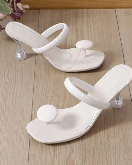 Jelly Ring Toe Sandals White