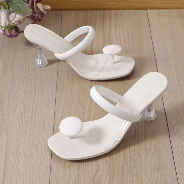 Jelly Ring Toe Sandals White