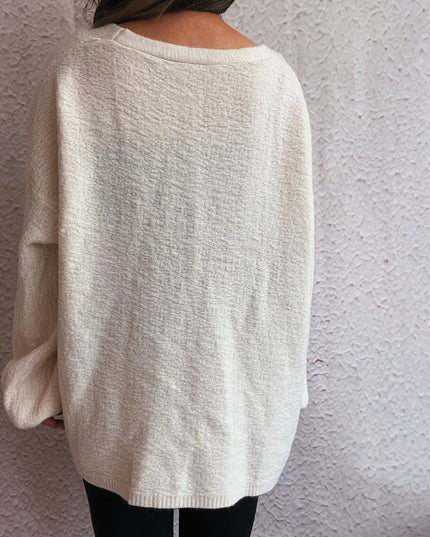 Open Front Long Sleeve Cardigan