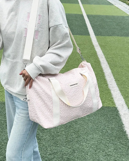 Textured Nylon Travel Bag