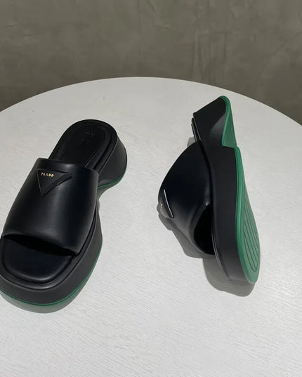 PU Leather Platform Sandals 